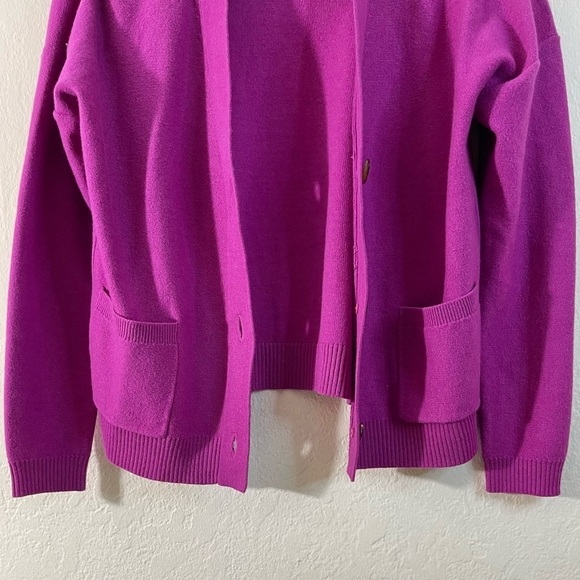 J. Jill Cotton Blend Long Sleeve Button Front Sweater Cardigan Small Pockets - Picture 7 of 10